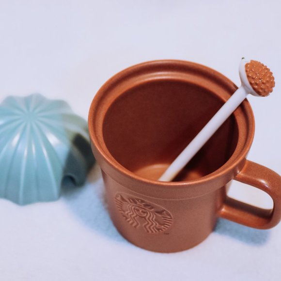 Starbucks Hedgehog in Pot Mug with stirrer - Picture 2 of 5